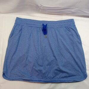 Columbia PFG Freezer Skirt Womens M Blue Striped Omni-Wick Fishing Skirt Stretch